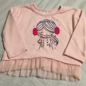 3T pink Babygap sweatshirt with tulle bottom